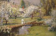 Wendel, Theodore Lady with Parasol,Ipswich oil painting picture wholesale